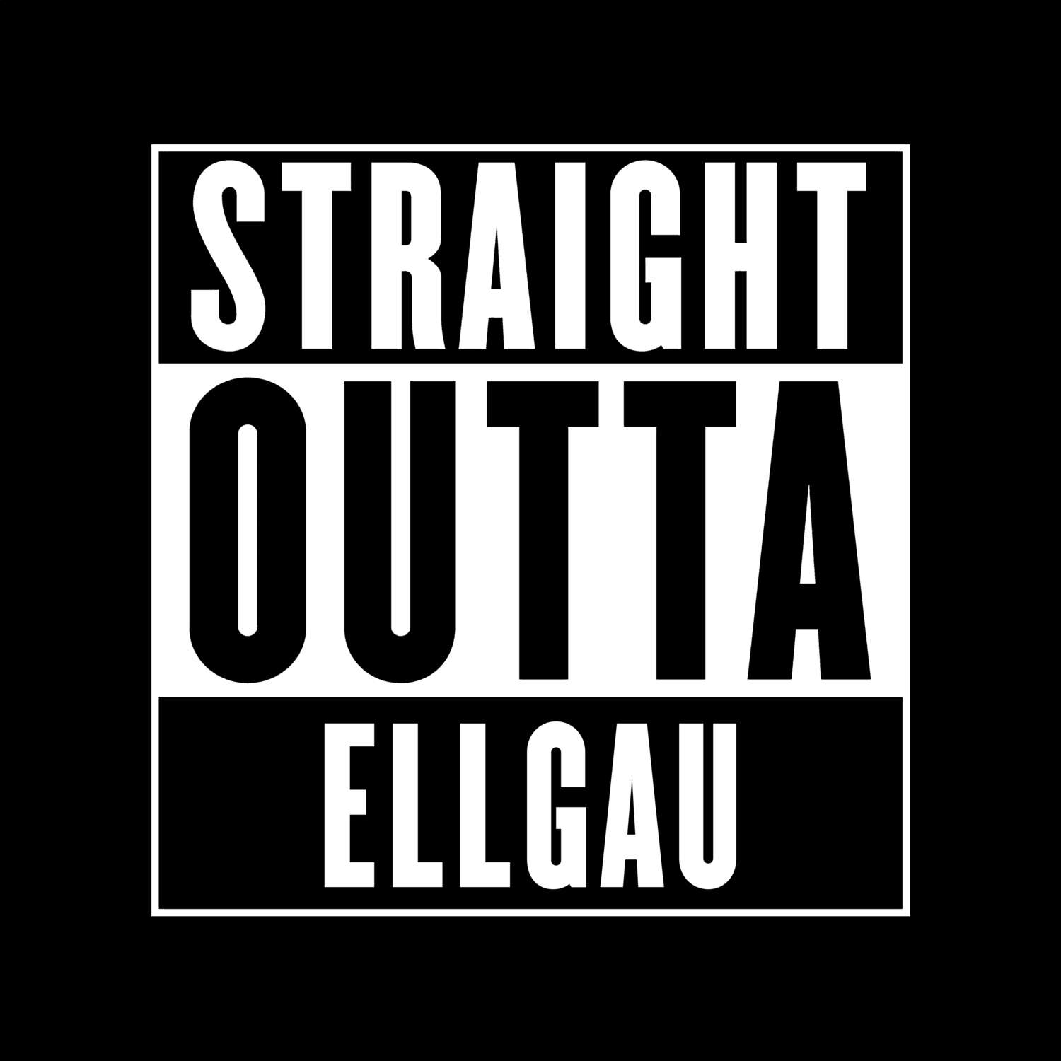 T-Shirt »Straight Outta« für den Ort »Ellgau«