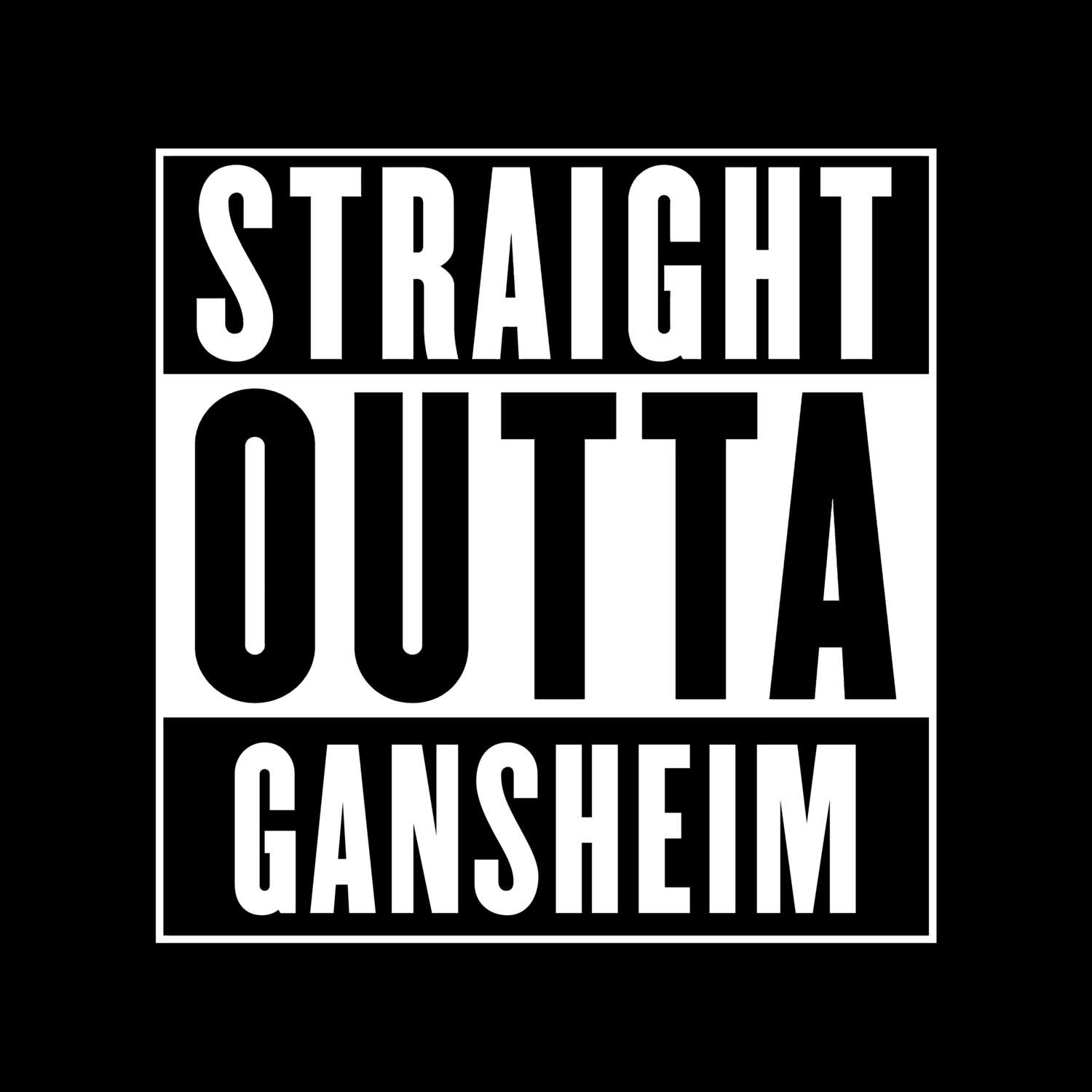 Gansheim T-Shirt »Straight Outta«