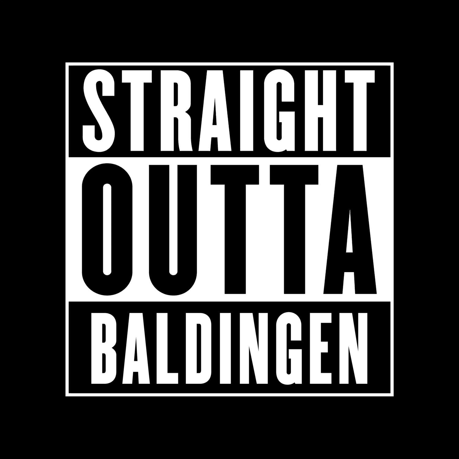 T-Shirt »Straight Outta« für den Ort »Baldingen«