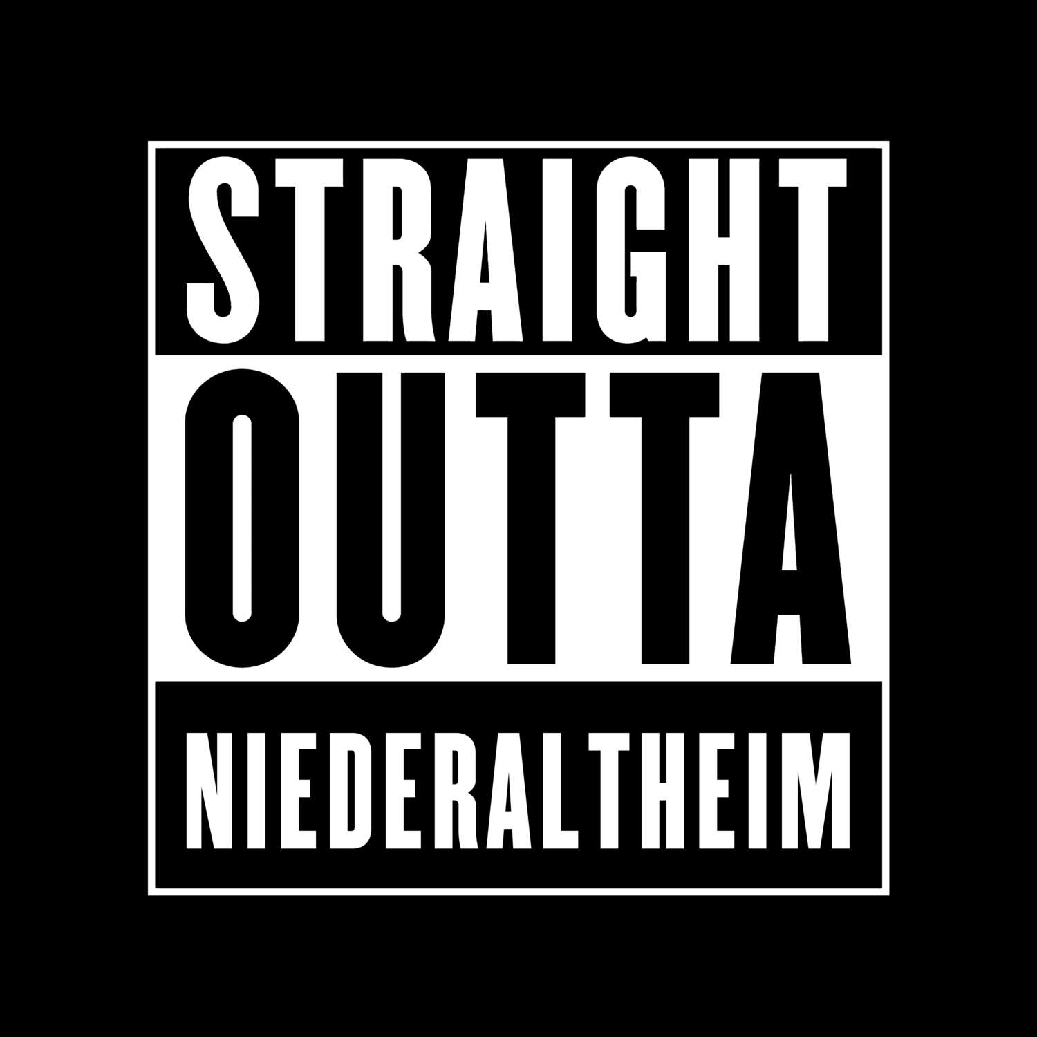 T-Shirt »Straight Outta« für den Ort »Niederaltheim«