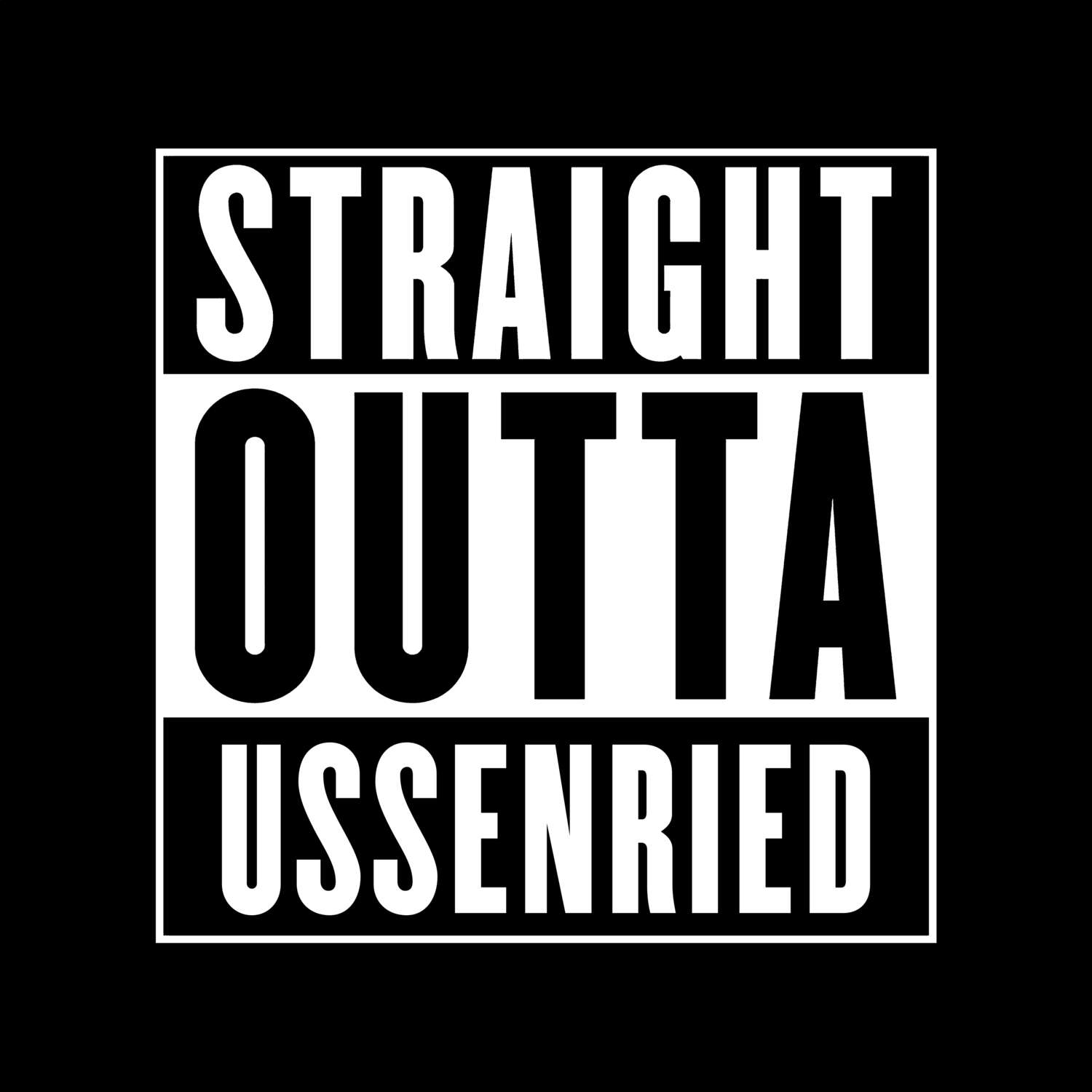 T-Shirt »Straight Outta« für den Ort »Ussenried«