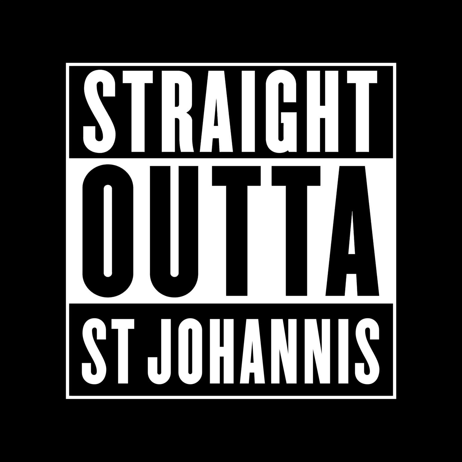 T-Shirt »Straight Outta« für den Ort »St Johannis«