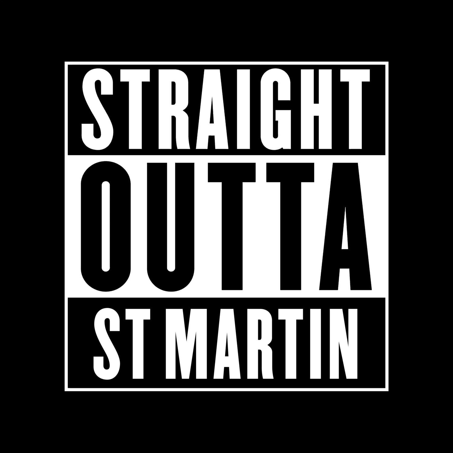 St Martin T-Shirt »Straight Outta«