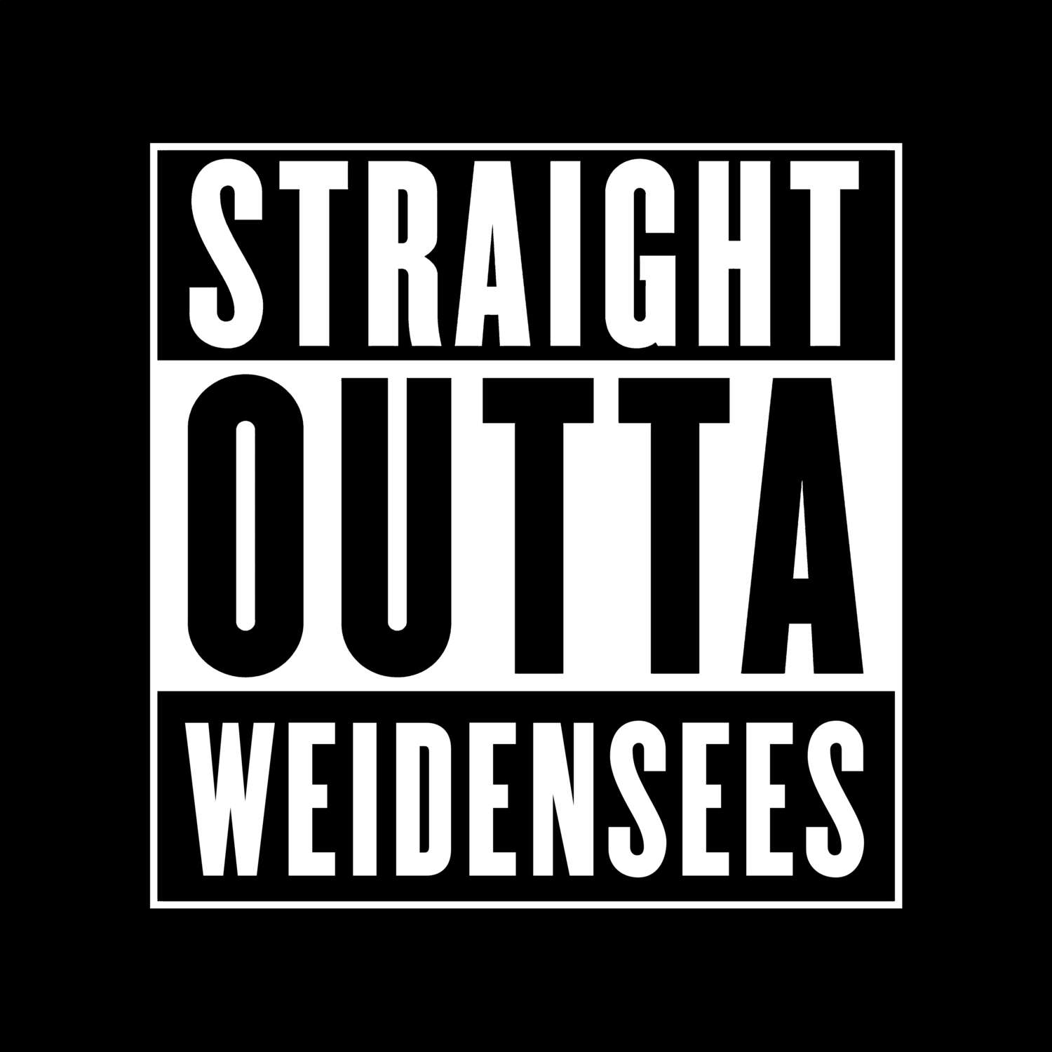 T-Shirt »Straight Outta« für den Ort »Weidensees«