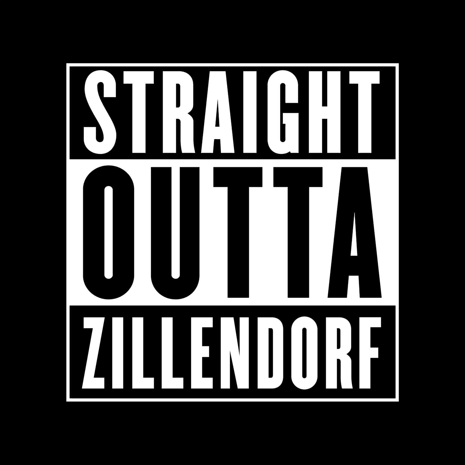 T-Shirt »Straight Outta« für den Ort »Zillendorf«