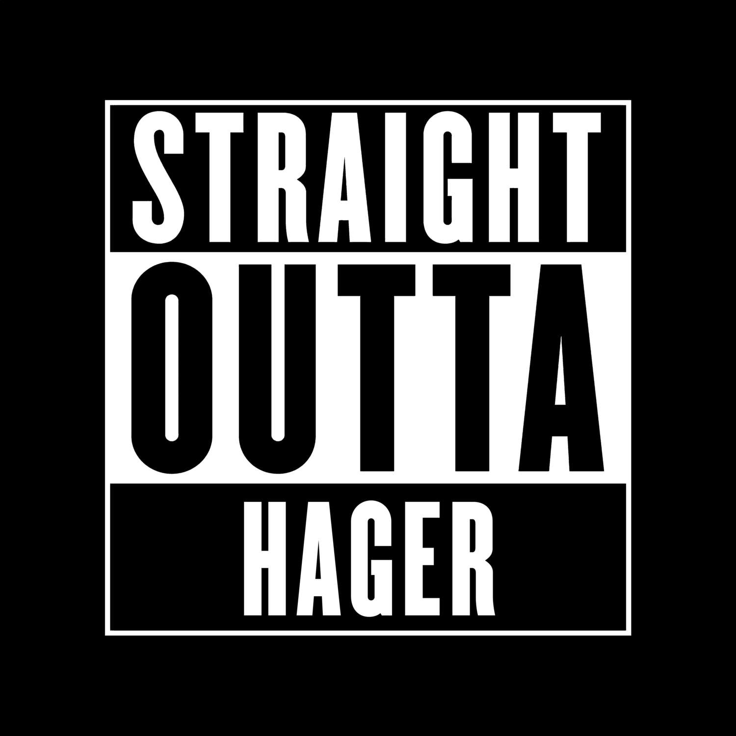 Hager T-Shirt »Straight Outta«