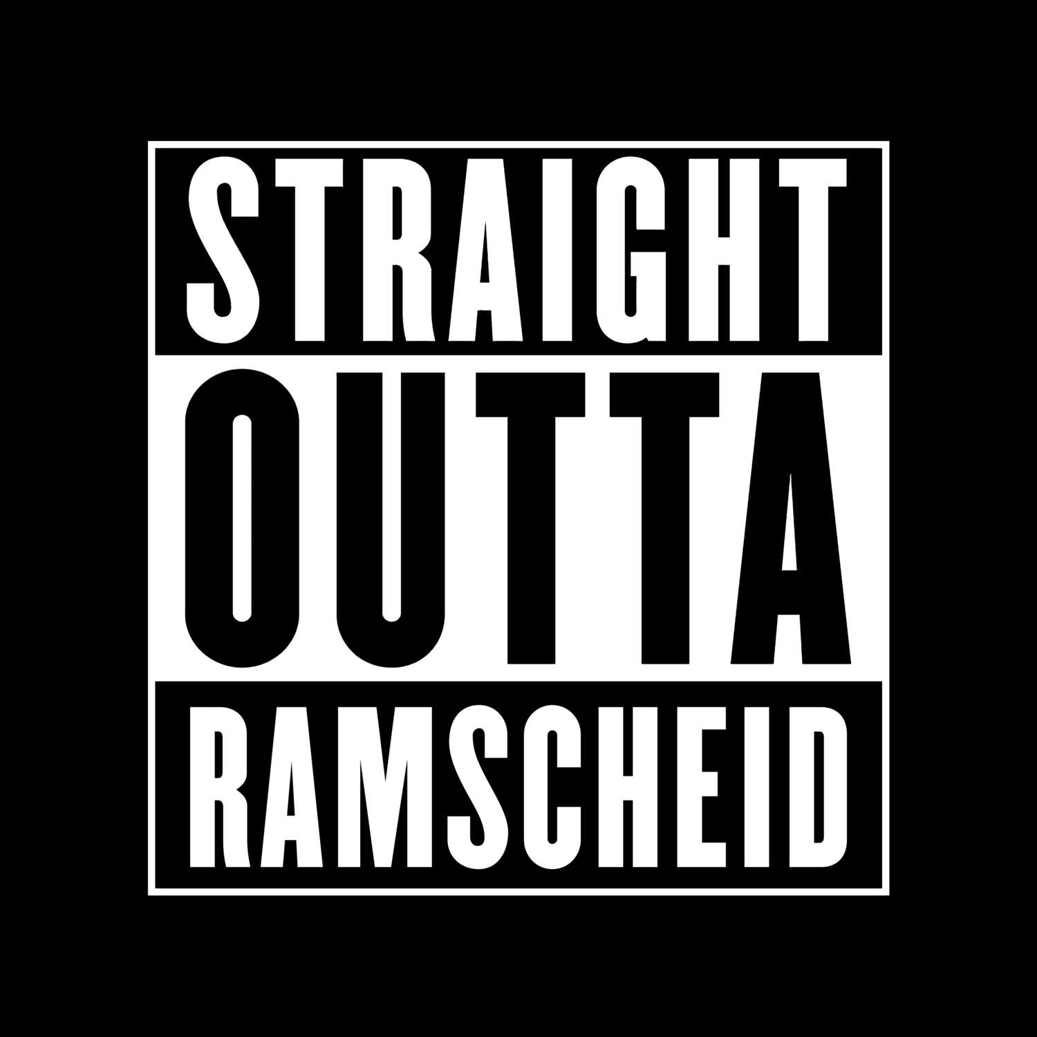 T-Shirt »Straight Outta« für den Ort »Ramscheid«