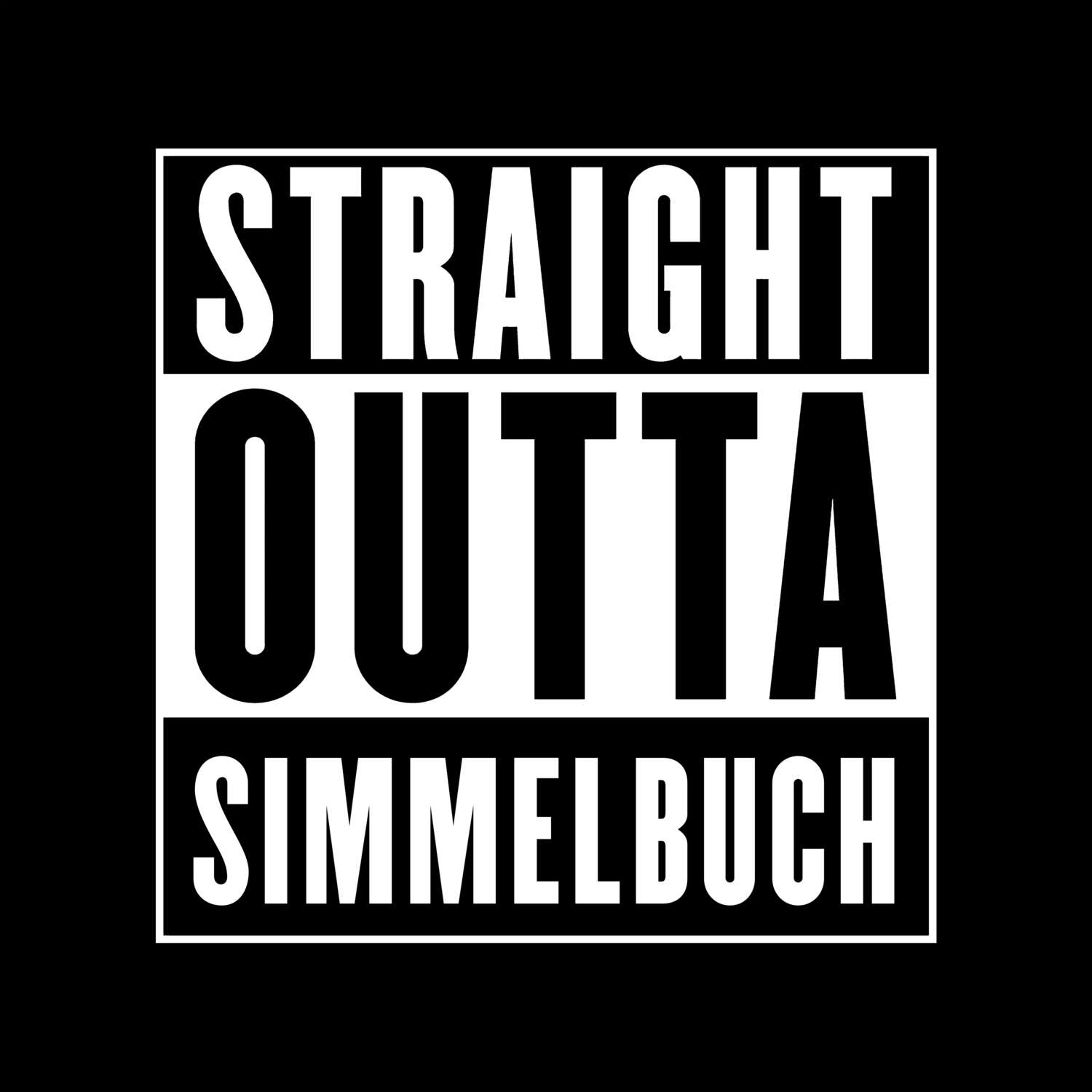 T-Shirt »Straight Outta« für den Ort »Simmelbuch«