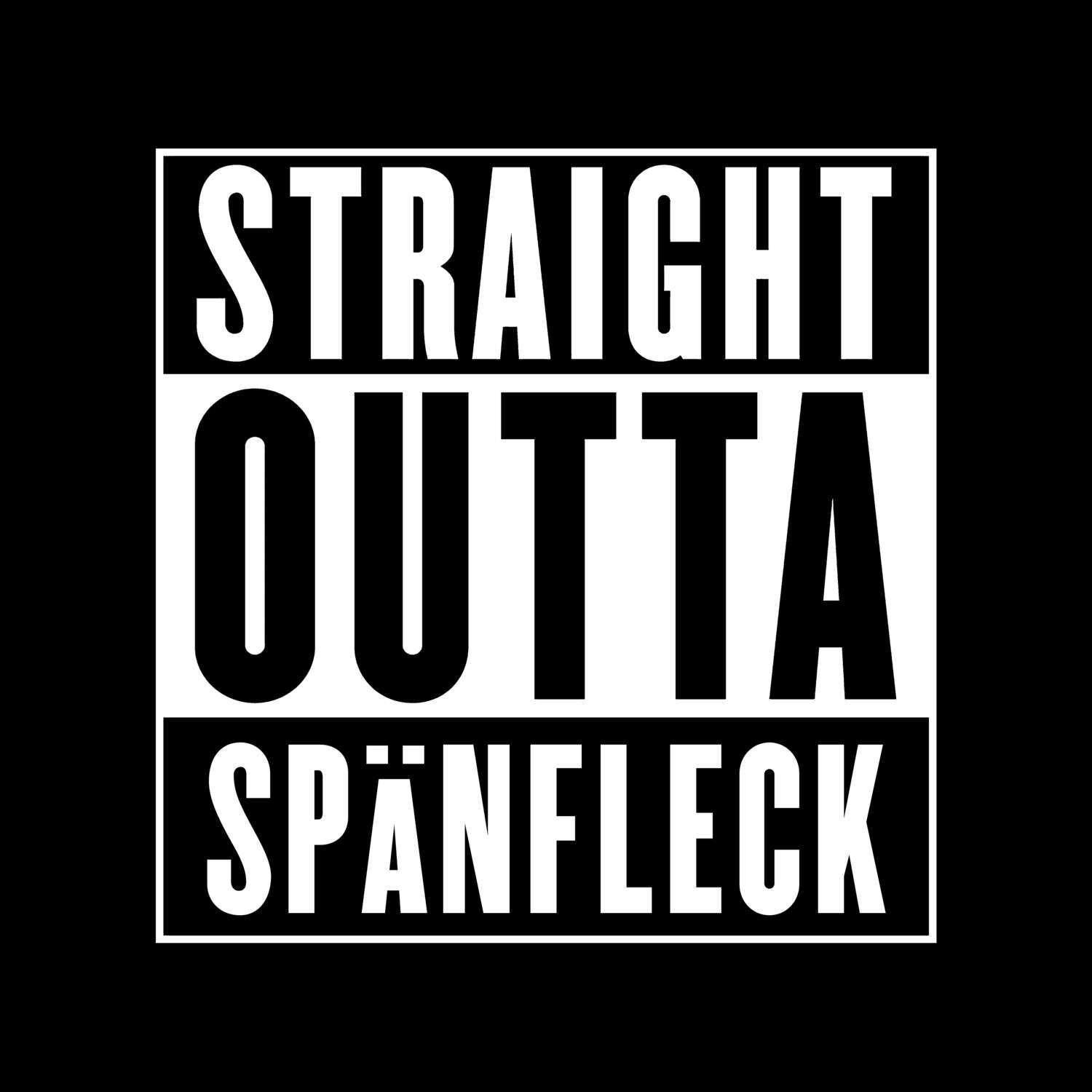 Spänfleck T-Shirt »Straight Outta«