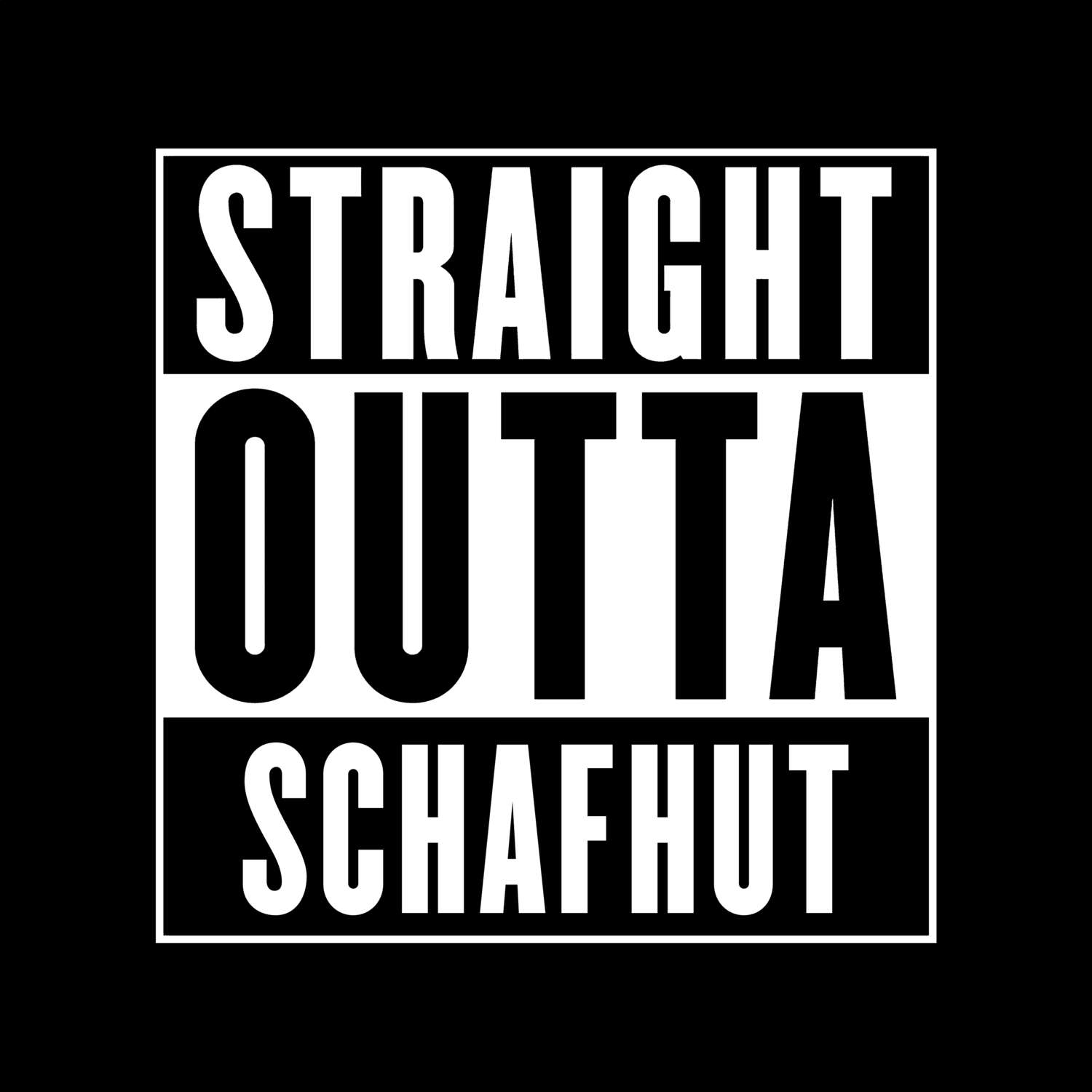 Schafhut T-Shirt »Straight Outta«