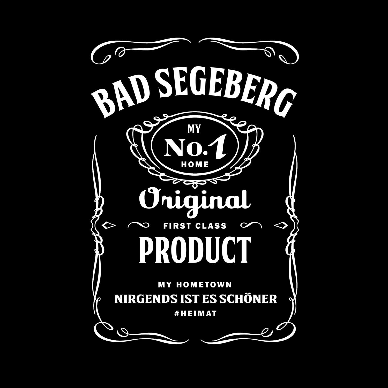 T-Shirt für Ort »Bad Segeberg«, Design »Jackie«