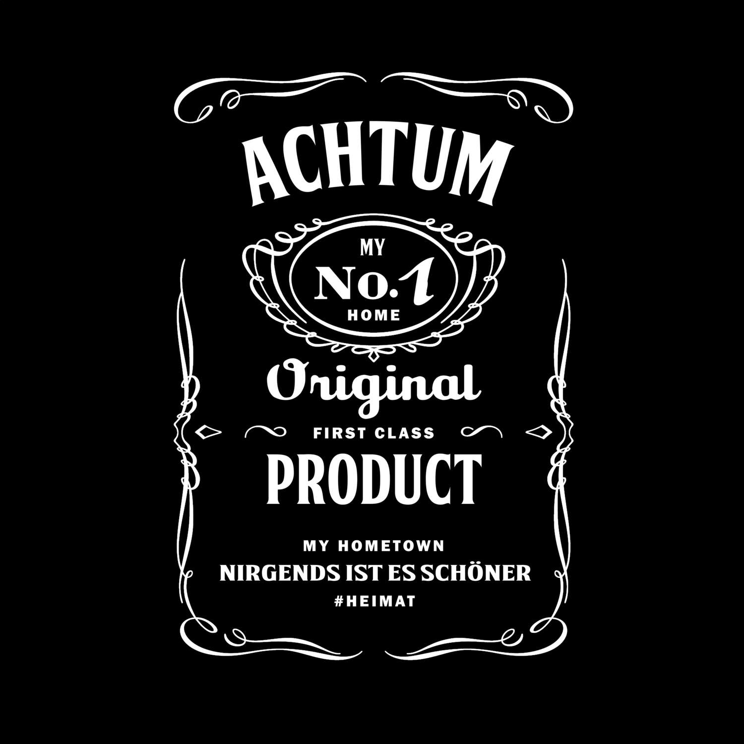 T-Shirt »Jackie« für den Ort »Achtum«