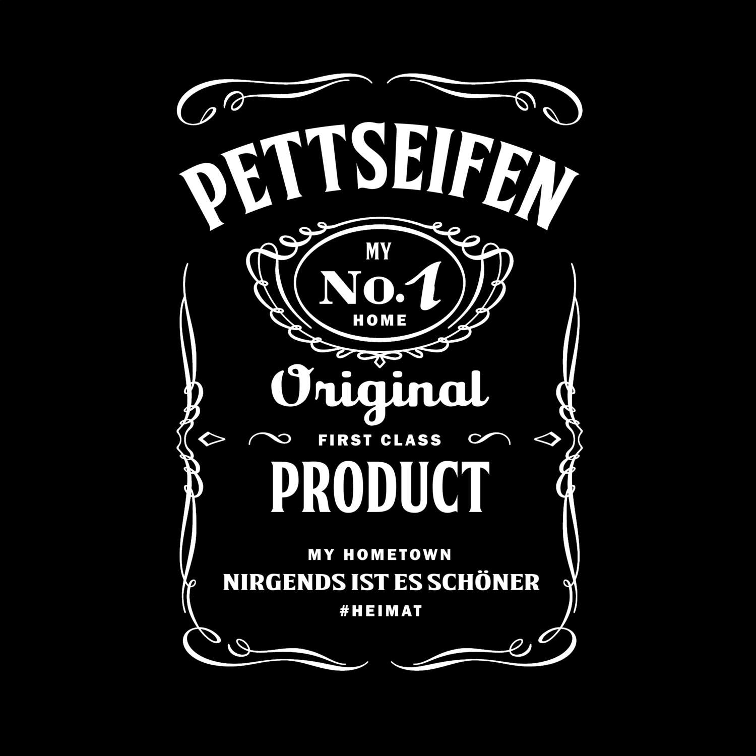 T-Shirt für Ort »Pettseifen«, Design »Jackie«