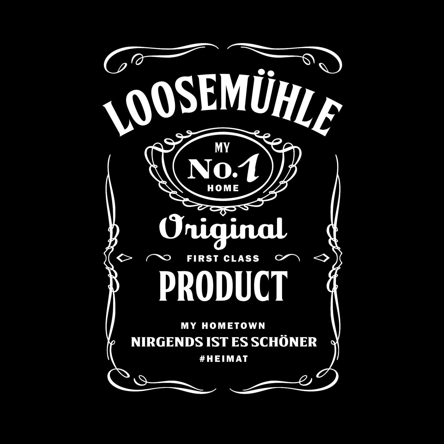 T-Shirt »Jackie« für den Ort »Loosemühle«