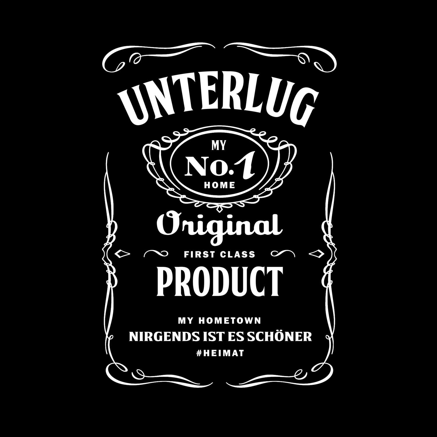 T-Shirt für Ort »Unterlug«, Design »Jackie«