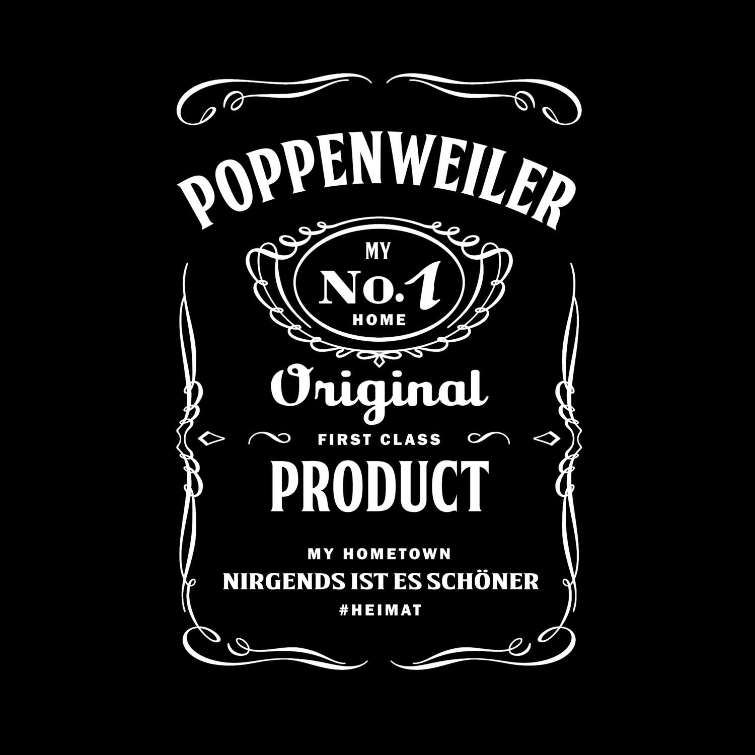 T-Shirt »Jackie« für den Ort »Poppenweiler«