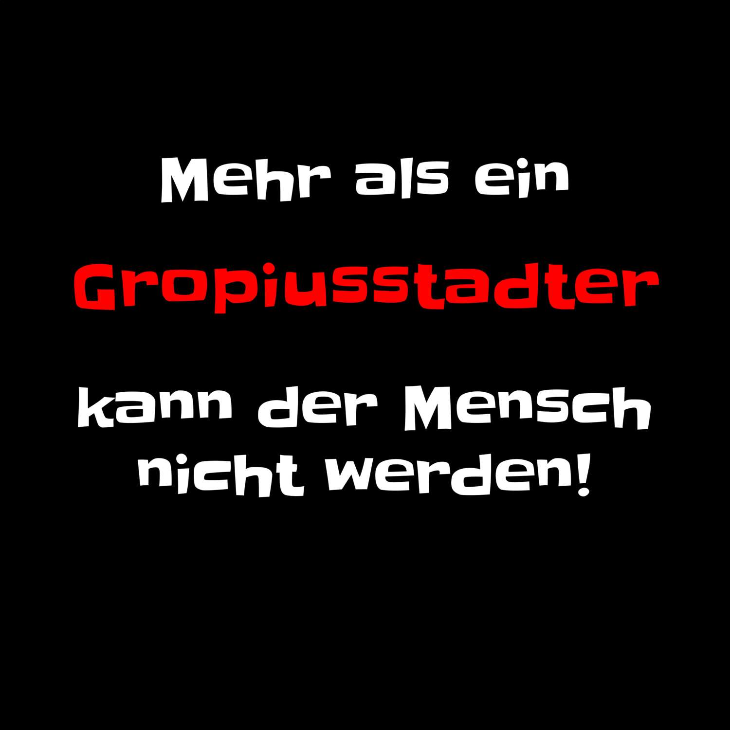 Gropiusstadt T-Shirt »Mehr als ein«