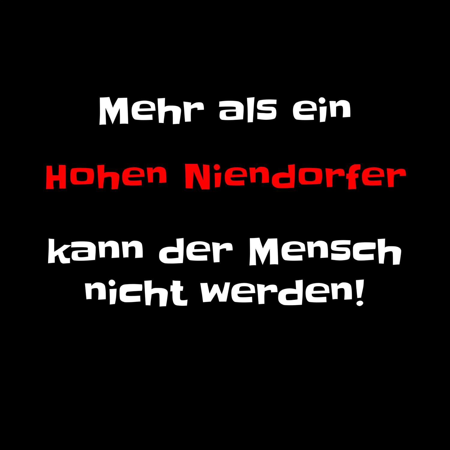 T-Shirt »Mehr als ein« für den Ort »Hohen Niendorf«