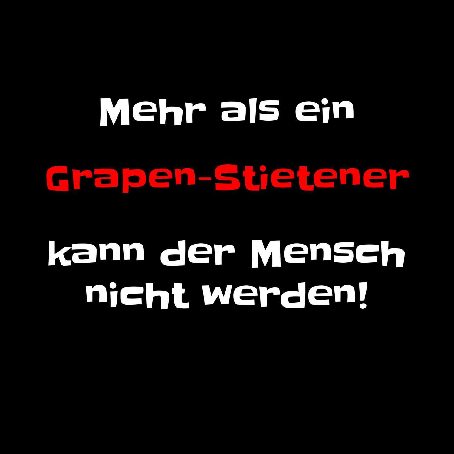 Grapen-Stieten T-Shirt »Mehr als ein«