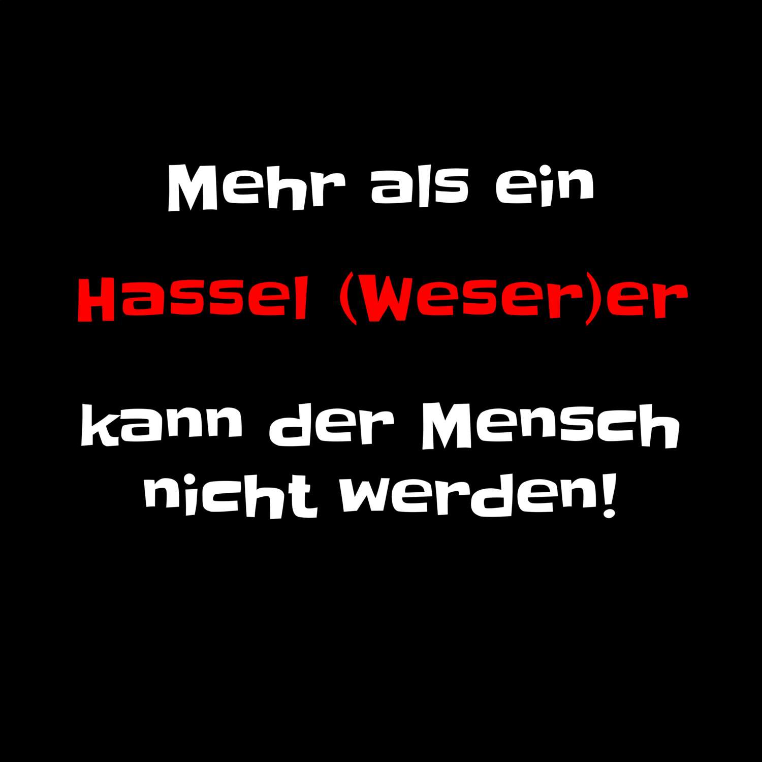 Hassel (Weser) T-Shirt »Mehr als ein«