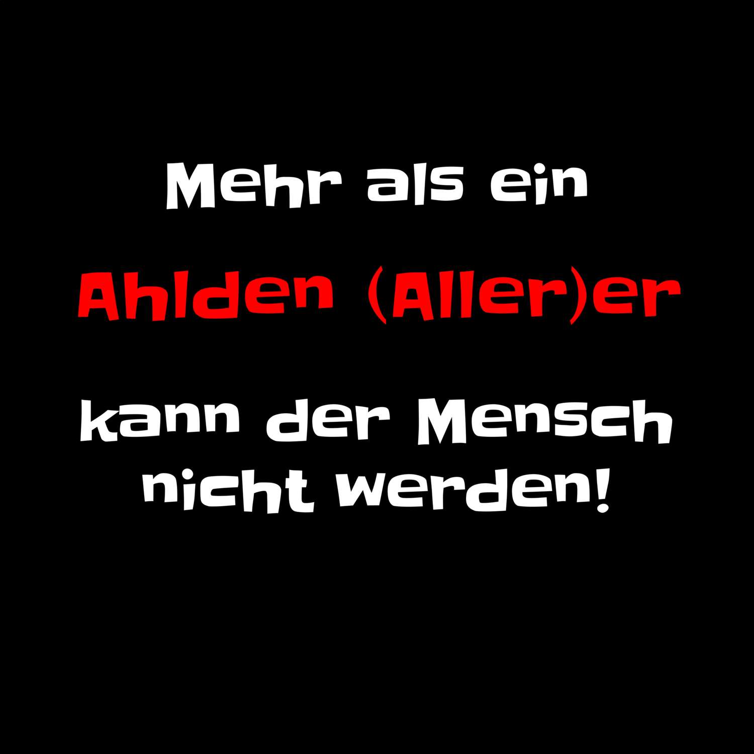 Ahlden (Aller) T-Shirt »Mehr als ein«