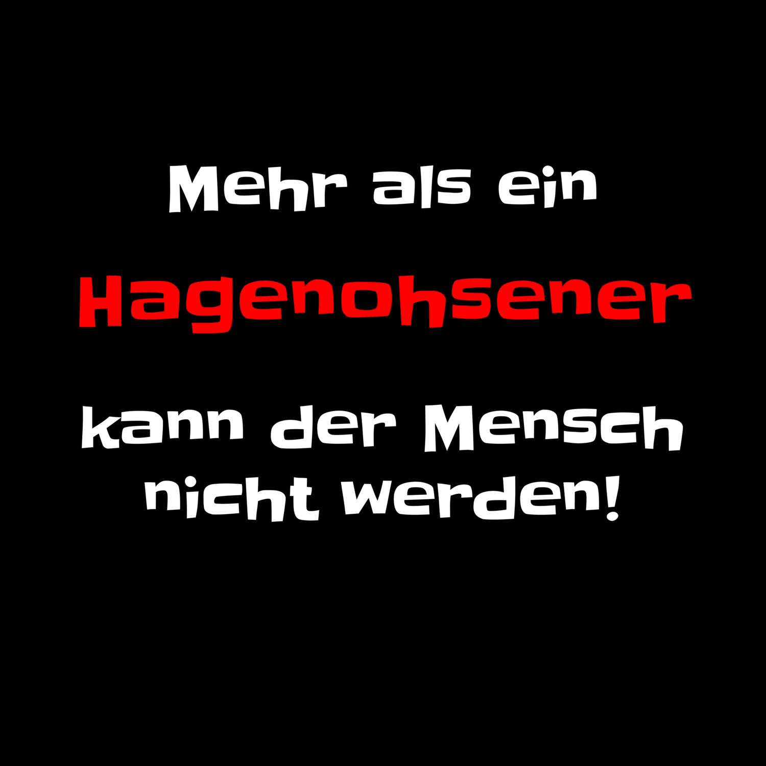 Hagenohsen T-Shirt »Mehr als ein«