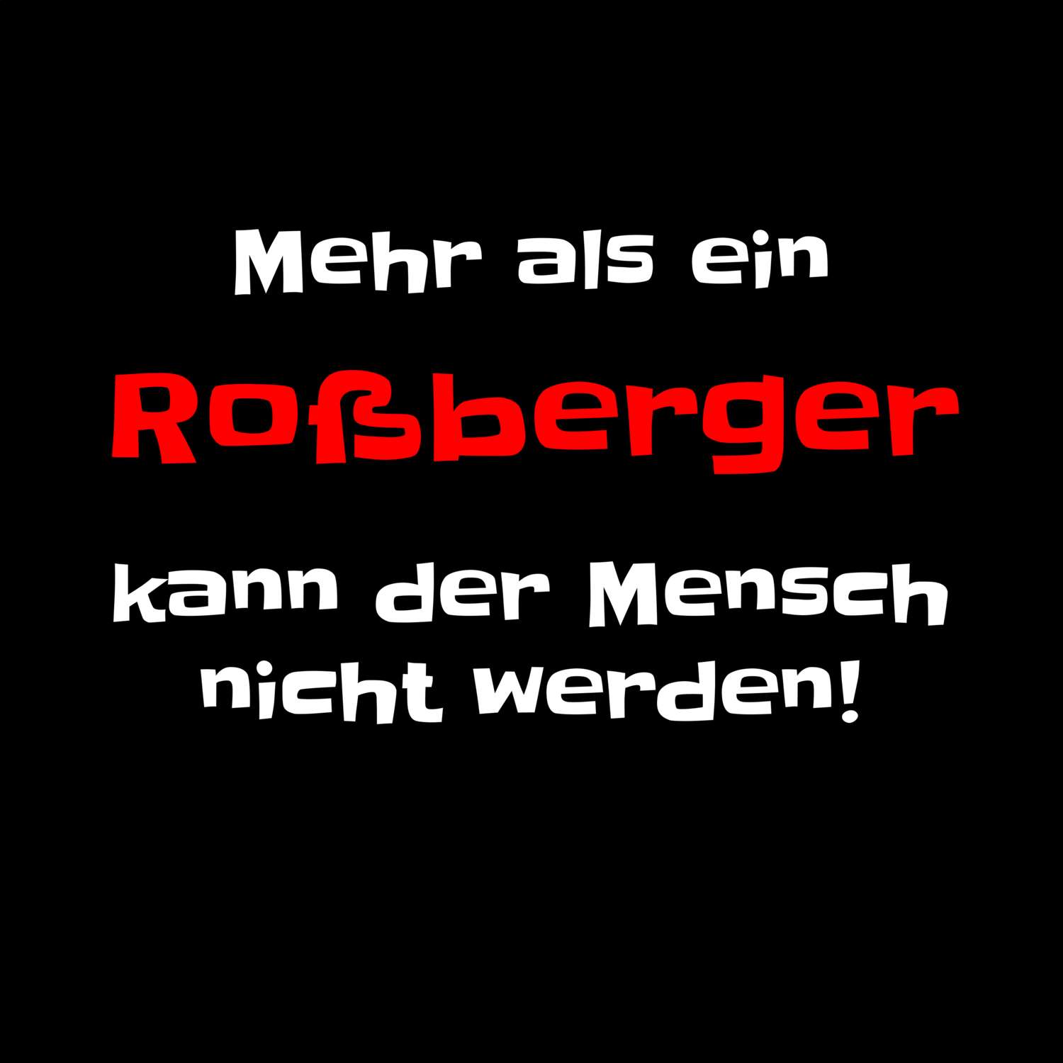 Roßberg T-Shirt »Mehr als ein«