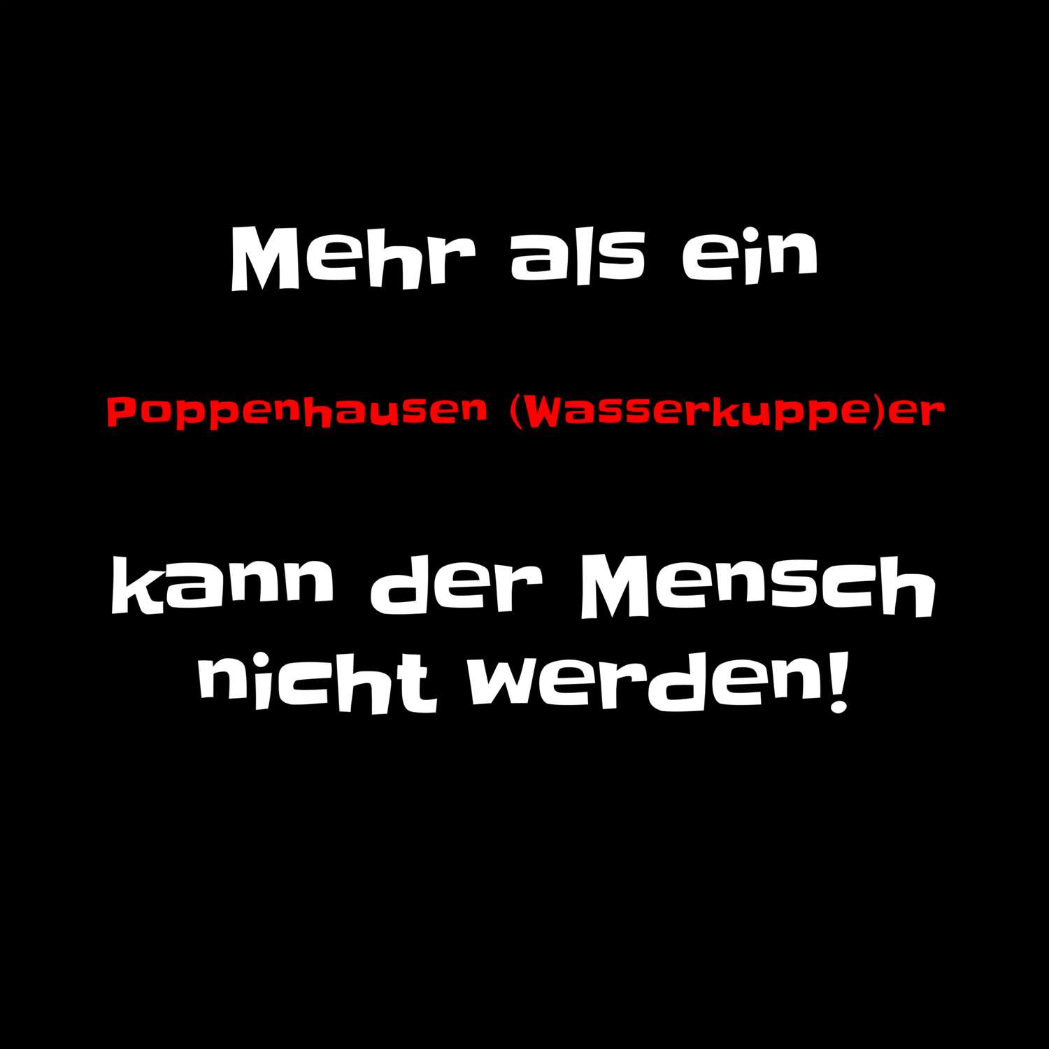 Poppenhausen (Wasserkuppe) T-Shirt »Mehr als ein«