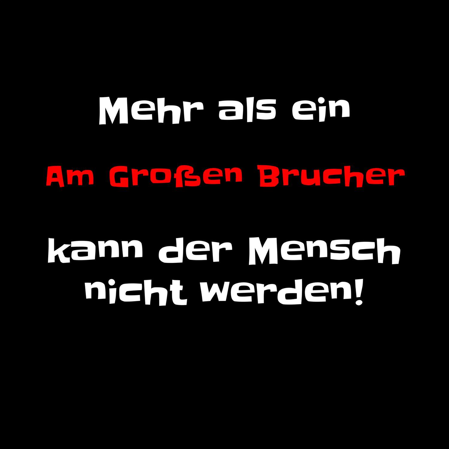 T-Shirt »Mehr als ein« für den Ort »Am Großen Bruch«