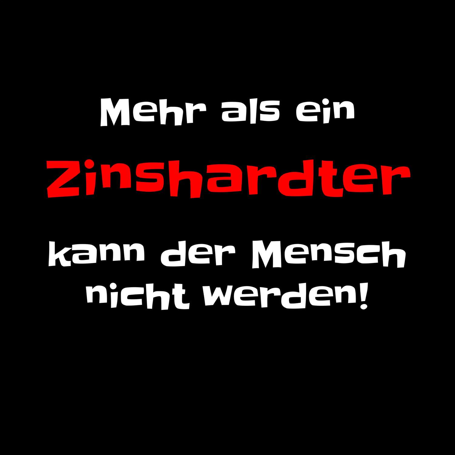 Zinshardt T-Shirt »Mehr als ein«