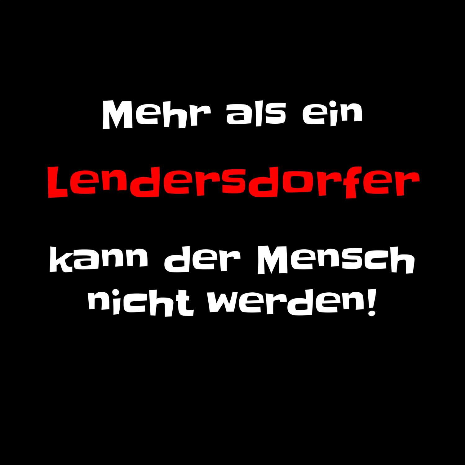 Lendersdorf T-Shirt »Mehr als ein«