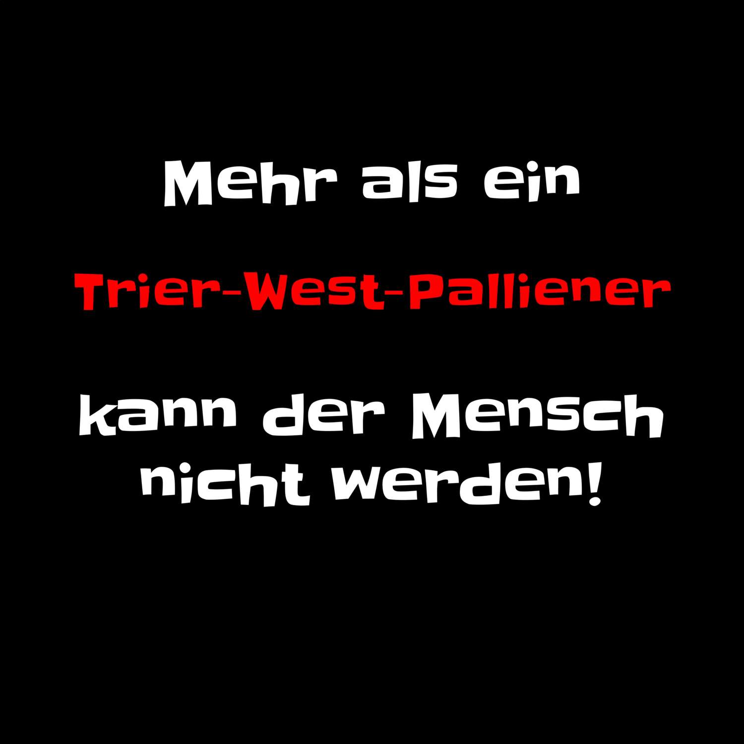 T-Shirt »Mehr als ein« für den Ort »Trier-West-Pallien«