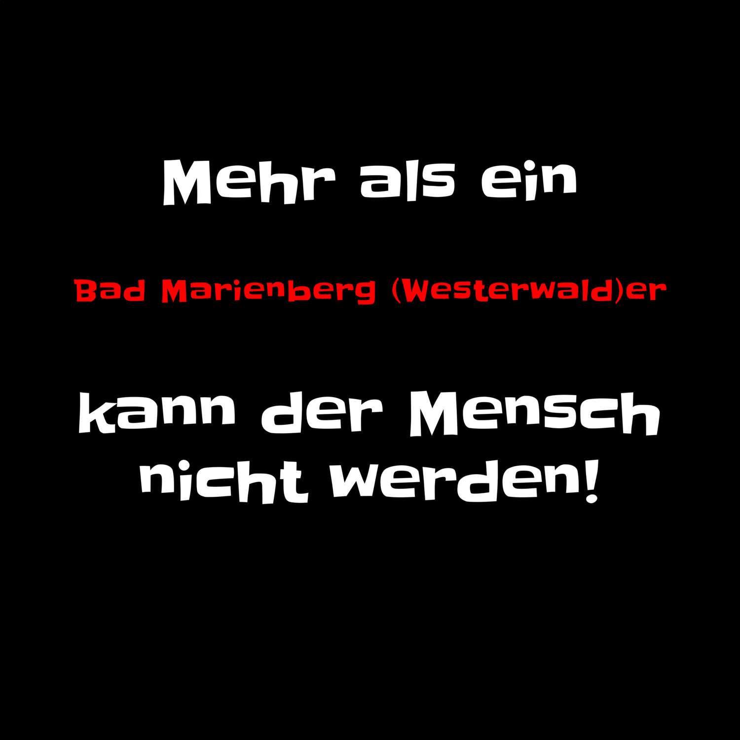 Bad Marienberg (Westerwald) T-Shirt »Mehr als ein«
