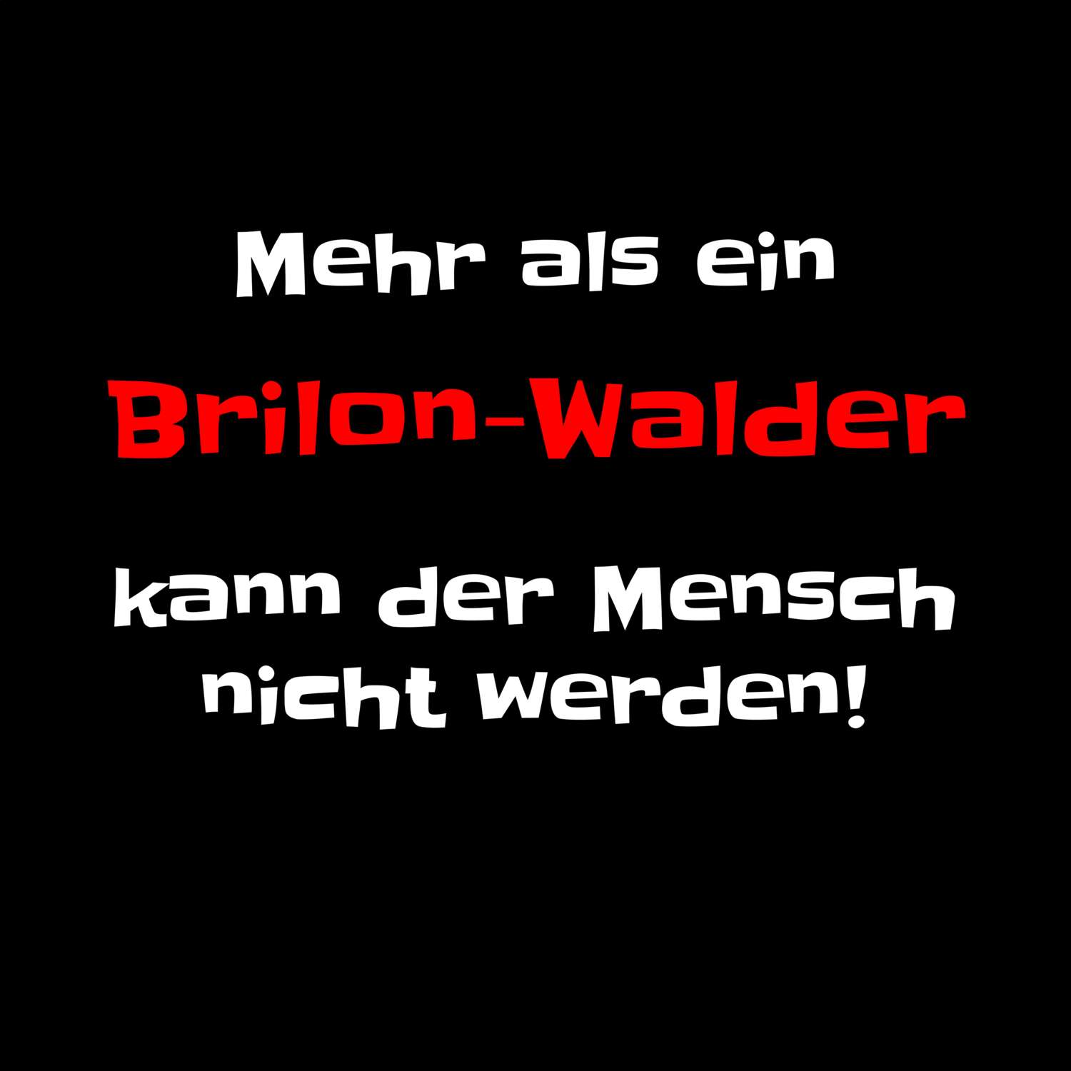 T-Shirt »Mehr als ein« für den Ort »Brilon-Wald«