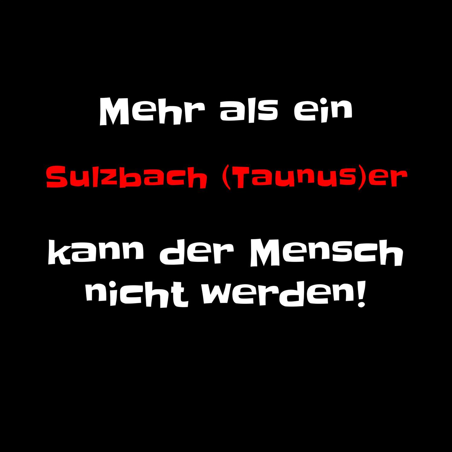 Sulzbach (Taunus) T-Shirt »Mehr als ein«
