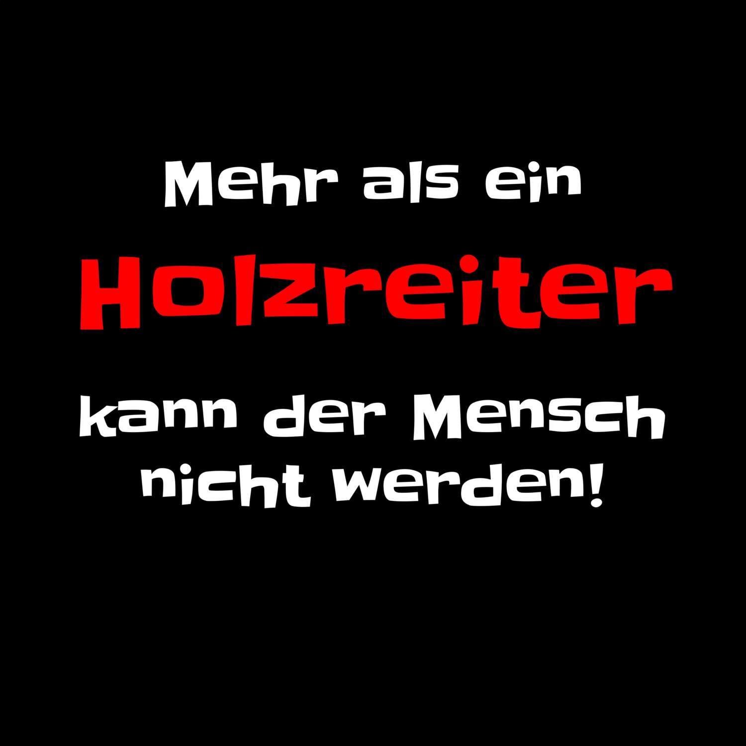 T-Shirt »Mehr als ein« für den Ort »Holzreit«