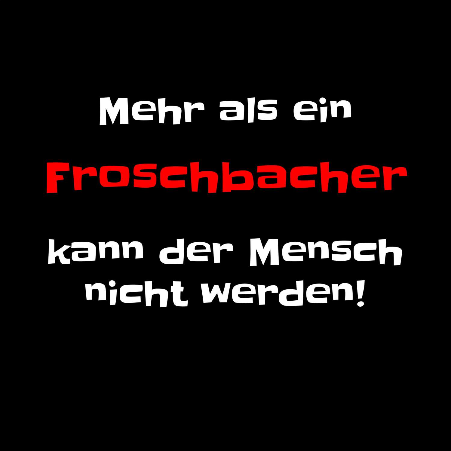 Froschbach T-Shirt »Mehr als ein«