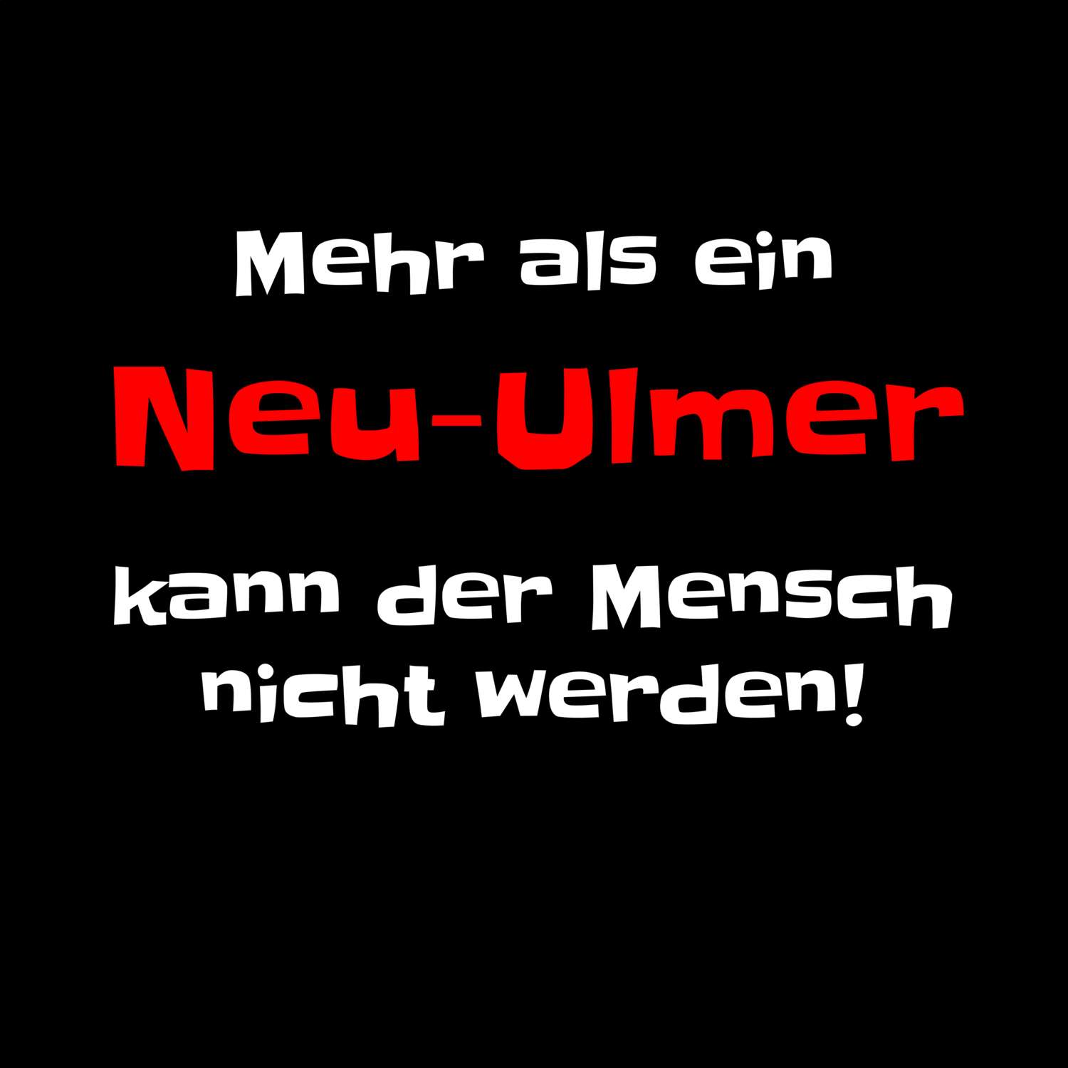 T-Shirt »Mehr als ein« für den Ort »Neu-Ulm«