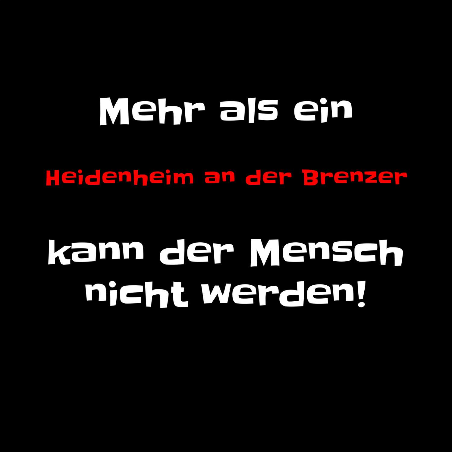 T-Shirt »Mehr als ein« für den Ort »Heidenheim an der Brenz«