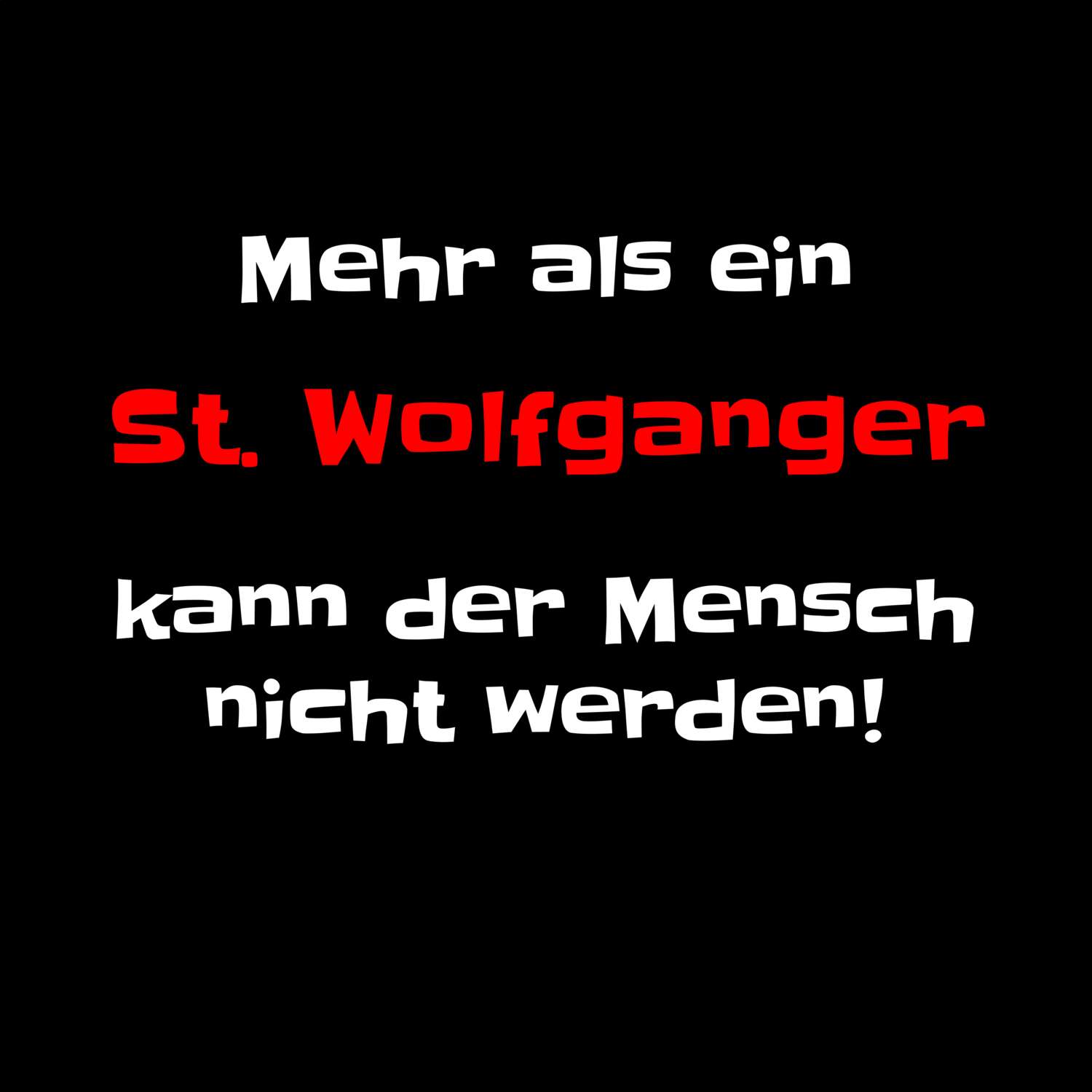 St. Wolfgang T-Shirt »Mehr als ein«