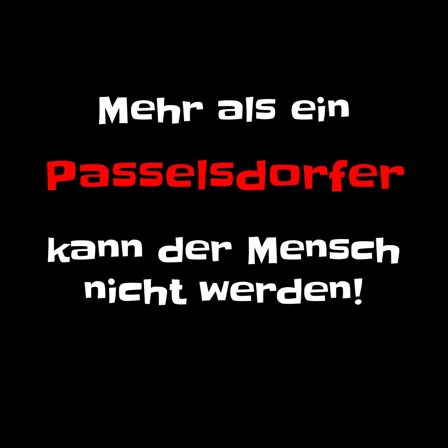 T-Shirt »Mehr als ein« für den Ort »Passelsdorf«