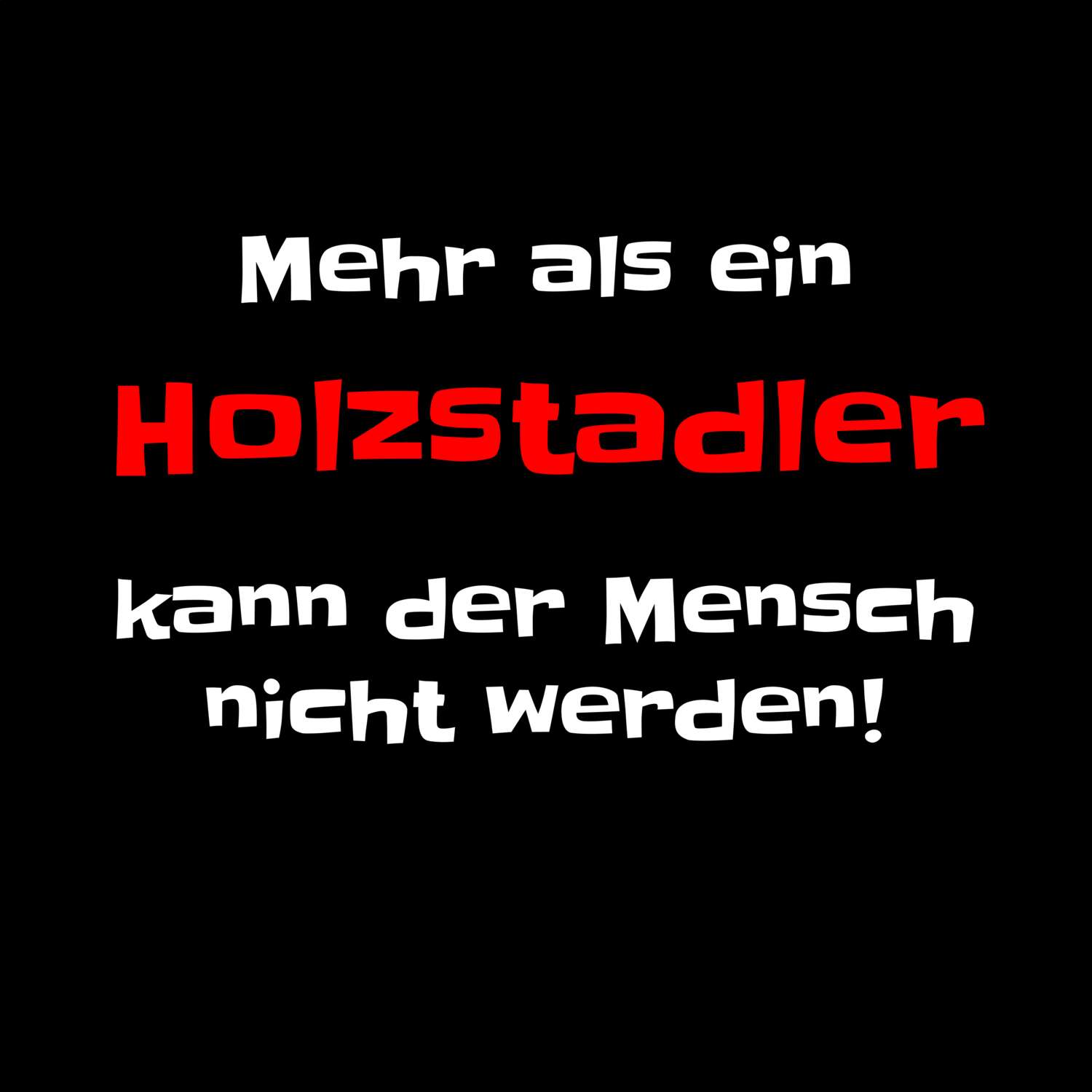 T-Shirt »Mehr als ein« für den Ort »Holzstadl«