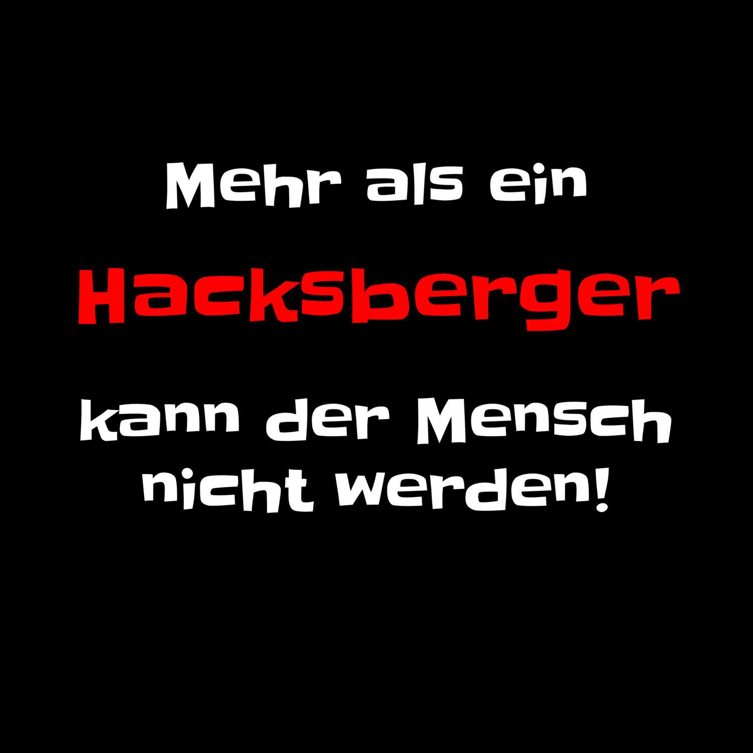 Hacksberg T-Shirt »Mehr als ein«