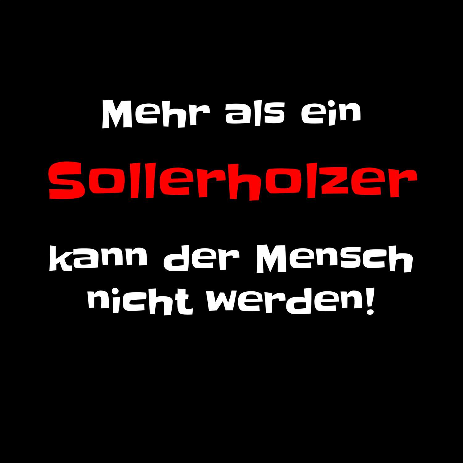 T-Shirt »Mehr als ein« für den Ort »Sollerholz«