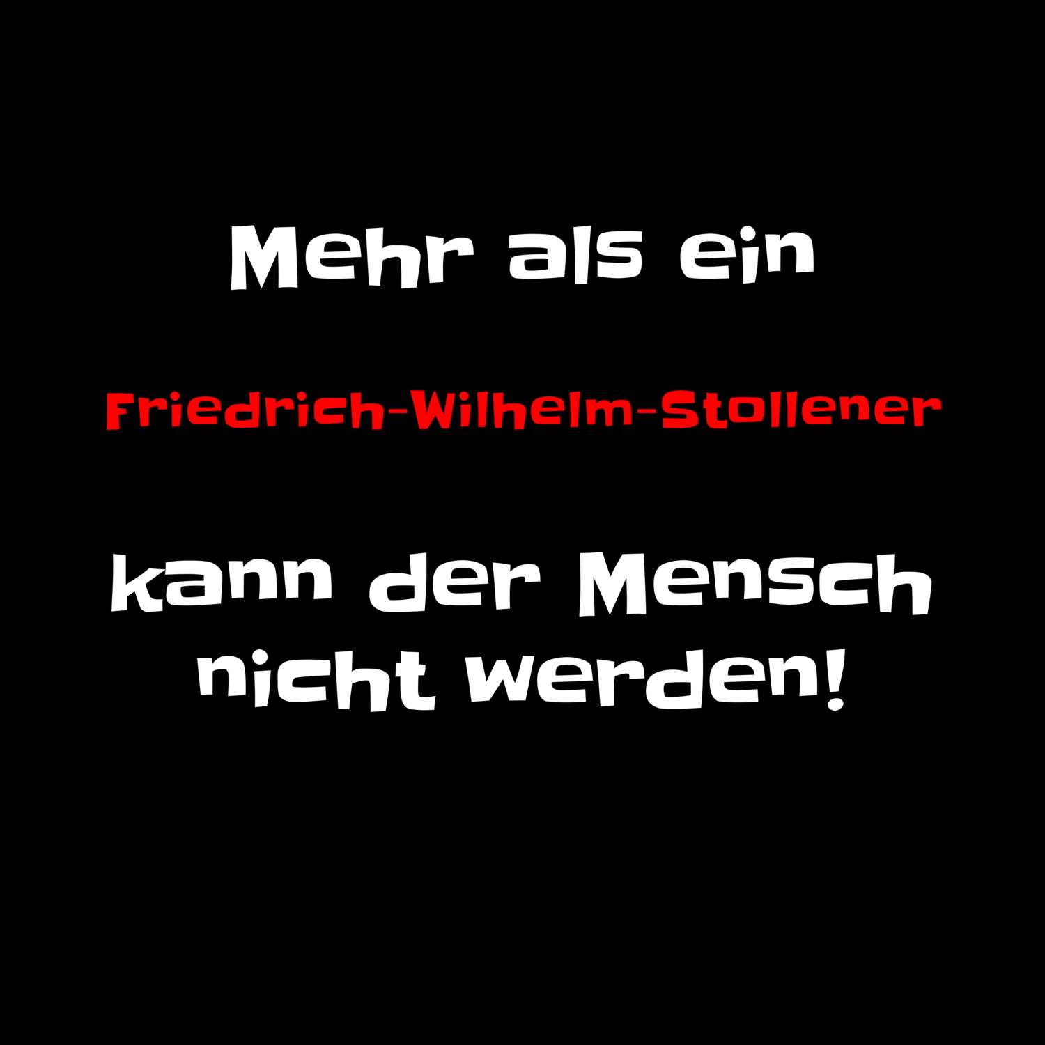 Friedrich-Wilhelm-Stollen T-Shirt »Mehr als ein«