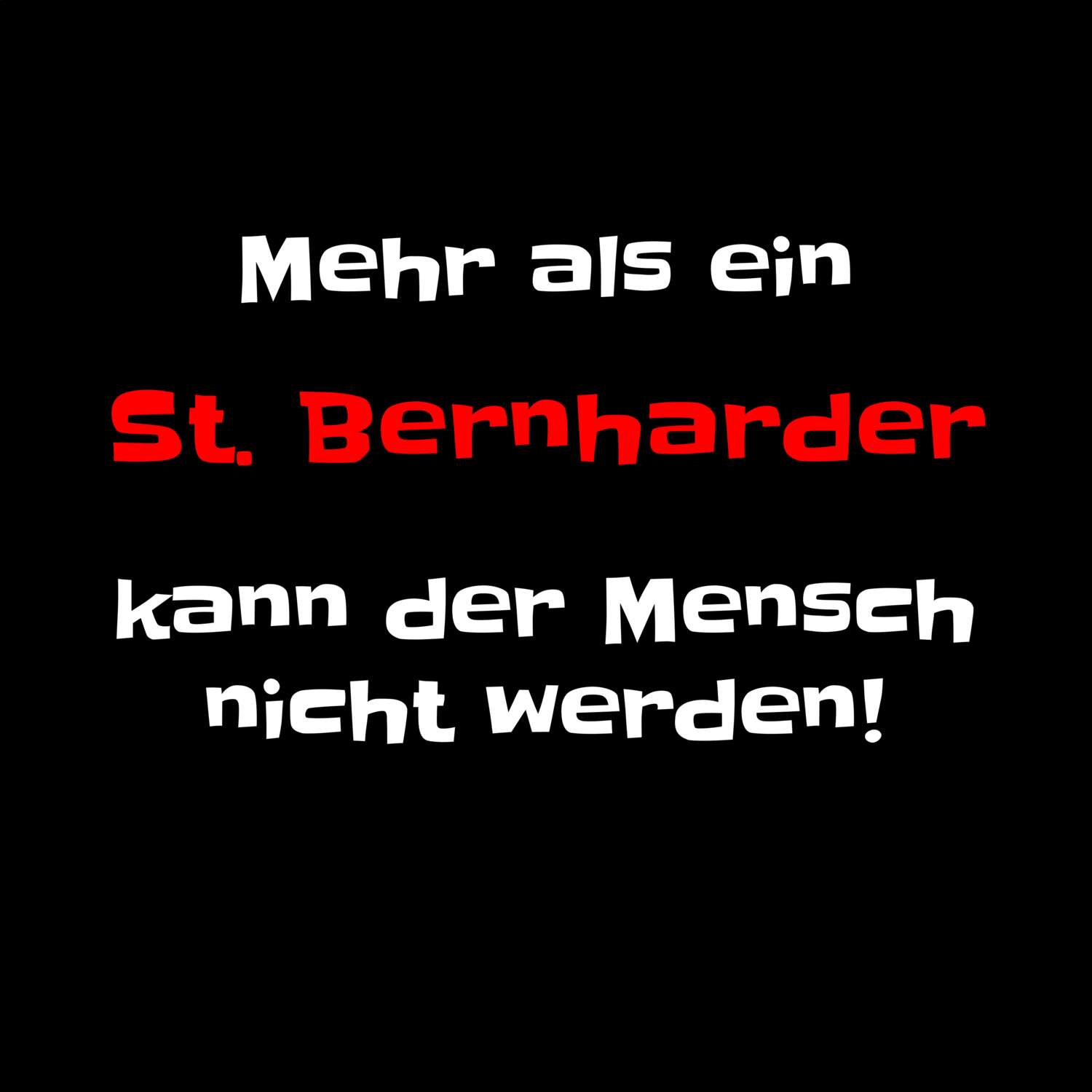 St. Bernhard T-Shirt »Mehr als ein«