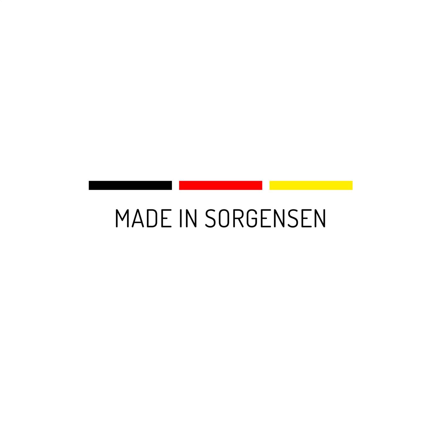 T-Shirt für Ort »Sorgensen«, Design »Made in«
