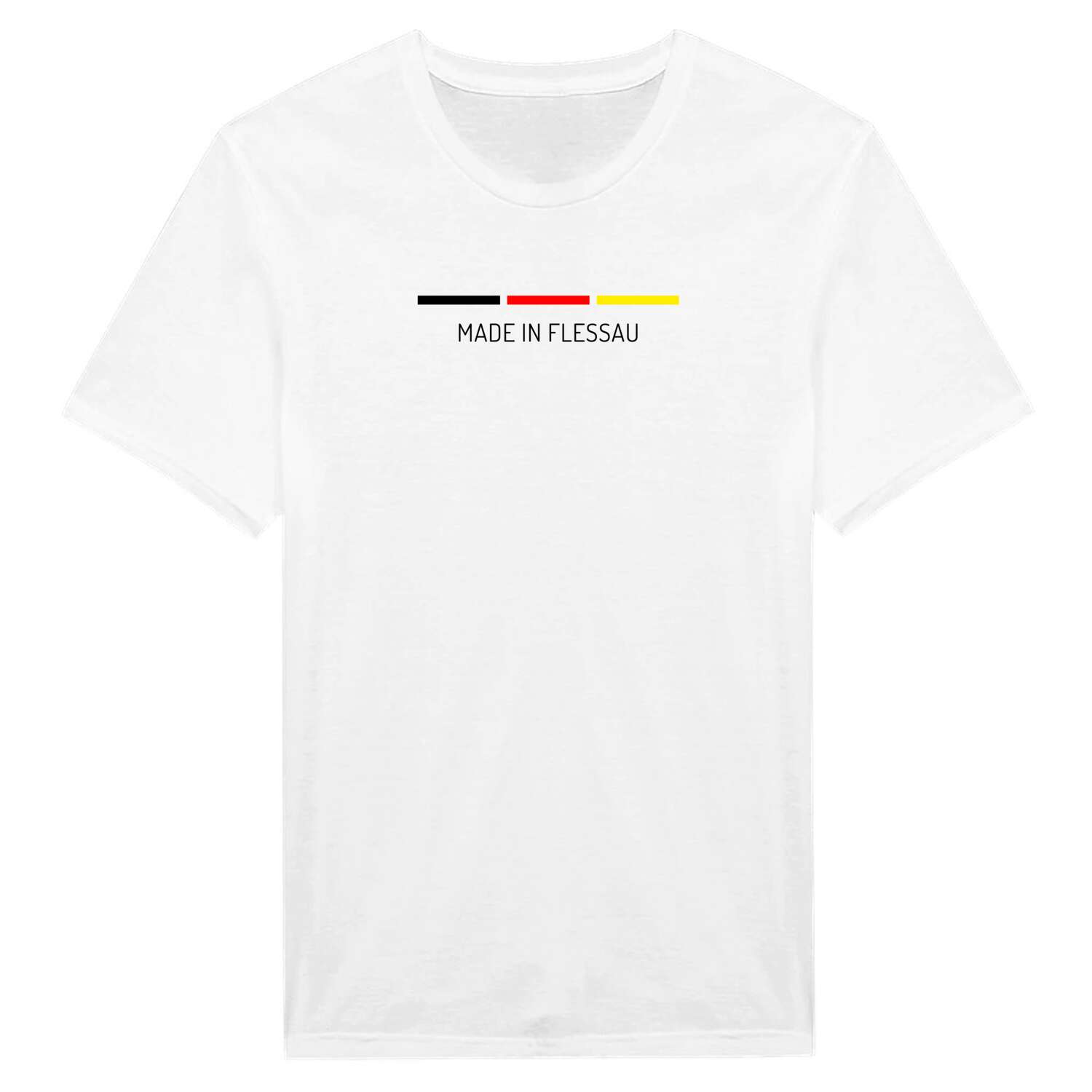 T-Shirt für Ort »Flessau«, Design »Made in«