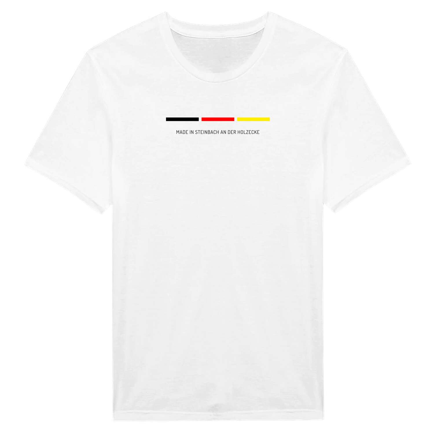 T-Shirt für Ort »Steinbach an der Holzecke«, Design »Made in«