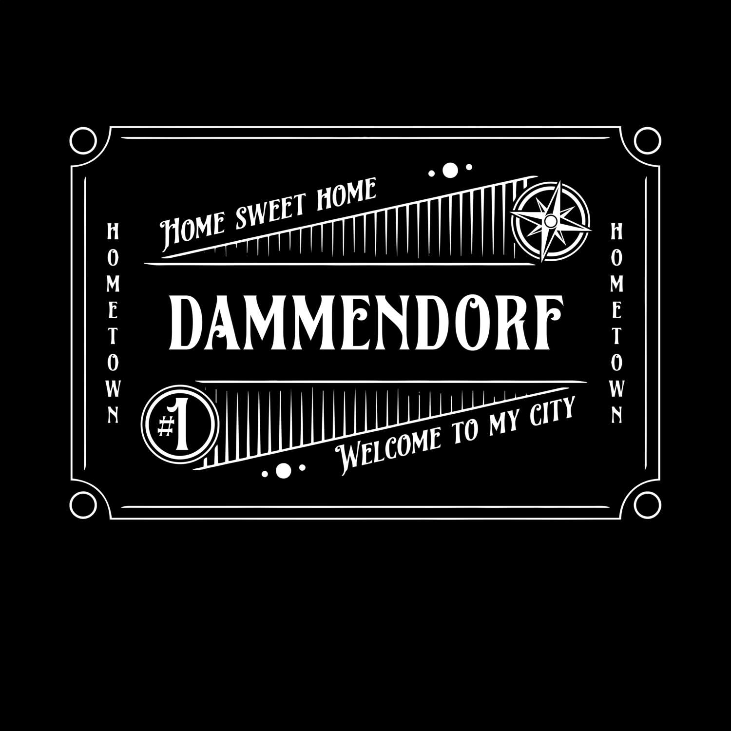 T-Shirt »Rockabilly« für den Ort »Dammendorf«